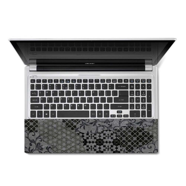 Full Panel Laptop Skin - Grey Different Shapes