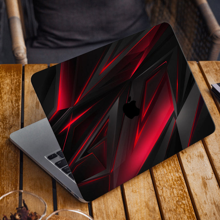 Laptop Skin for Apple MacBook - Grey Magenta 3D Art - SkinsLegend