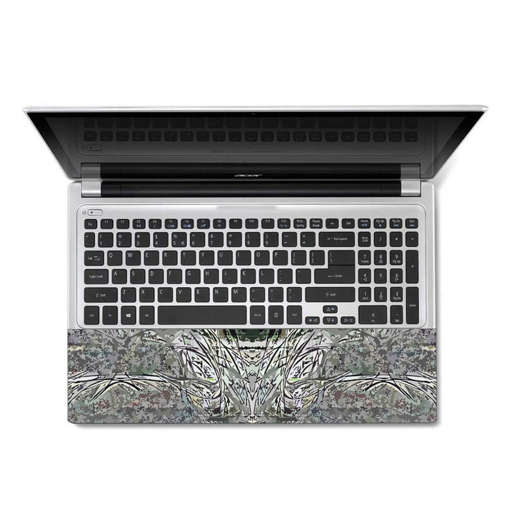 Full Panel Laptop Skin - Grey Patern Art