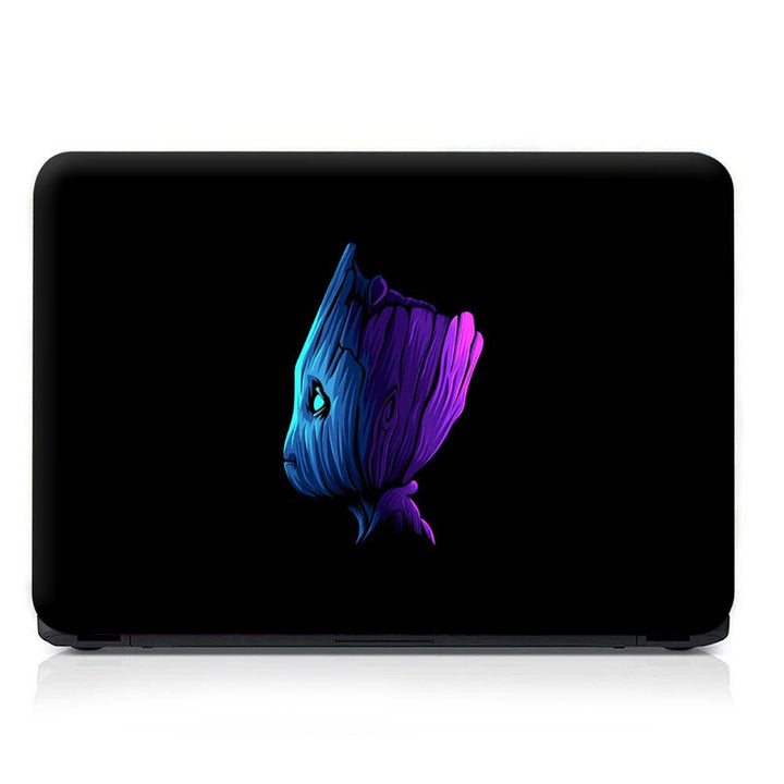 Full Panel Laptop Skin - Grood Purple on Black