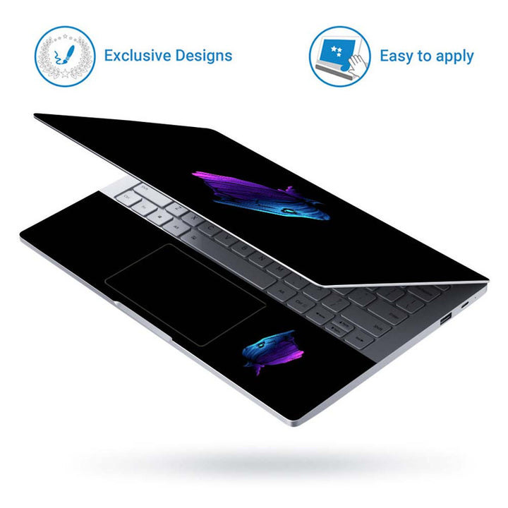 Full Panel Laptop Skin - Grood Purple on Black