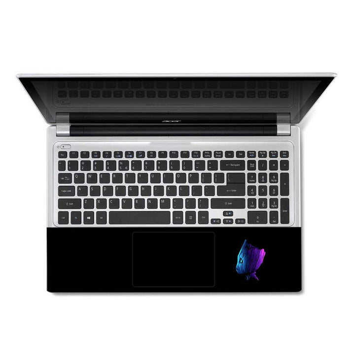 Full Panel Laptop Skin - Grood Purple on Black