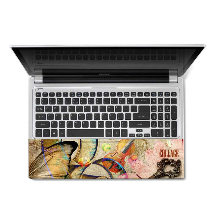 Full Panel Laptop Skin - Guitar Collage