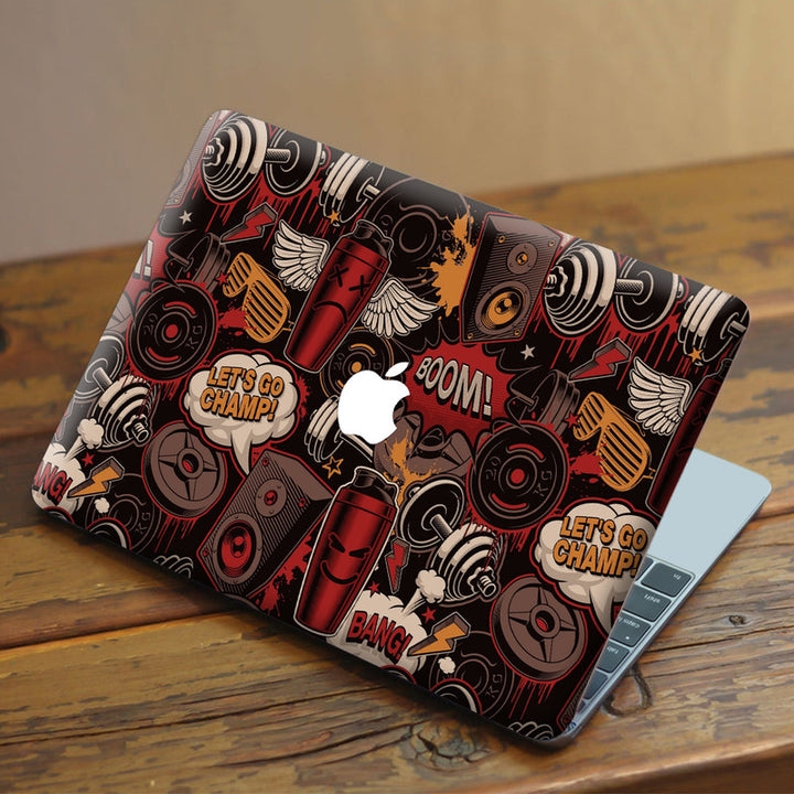 Laptop Skin for Apple MacBook - Gym in Graffiti Style - SkinsLegend