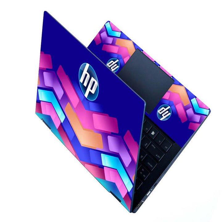 Full Panel Laptop Skin - HP Logo Multi Bricks