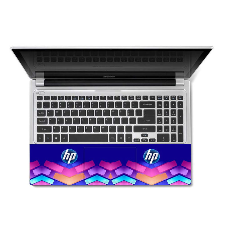 Full Panel Laptop Skin - HP Logo Multi Bricks