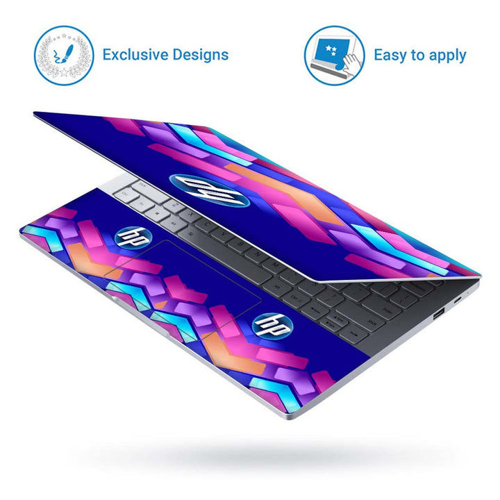 Full Panel Laptop Skin - HP Logo Multi Bricks