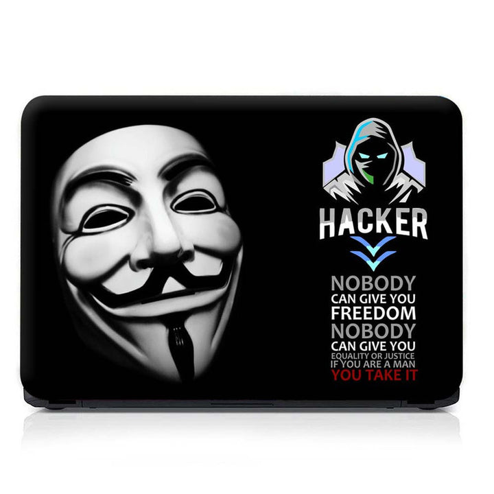 Full Panel Laptop Skin - Hacker Anonymous Multi Logo Smile Face