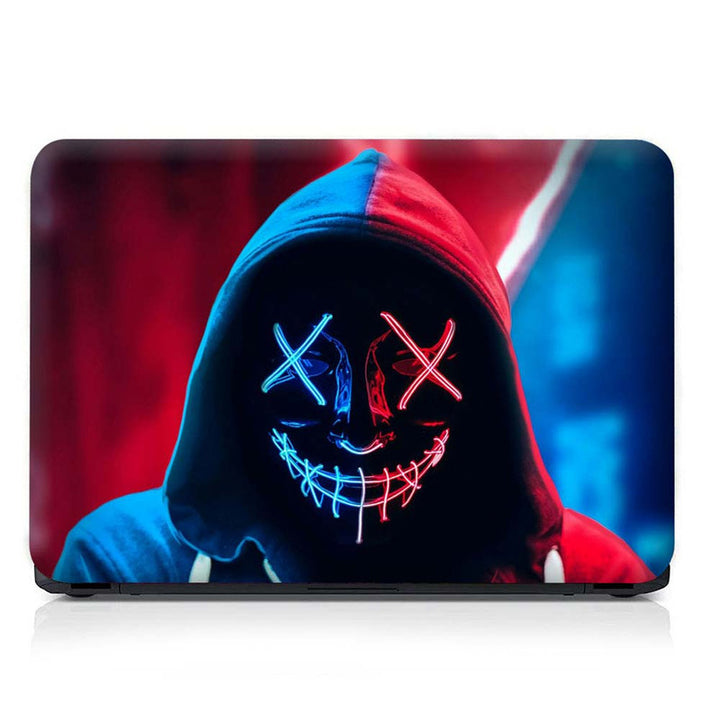 Full Panel Laptop Skin - Hacker Anonymous Red Blue