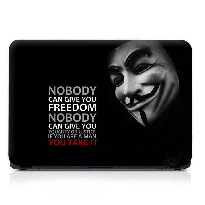 Full Panel Laptop Skin - Hacker Anonymous Smile Face