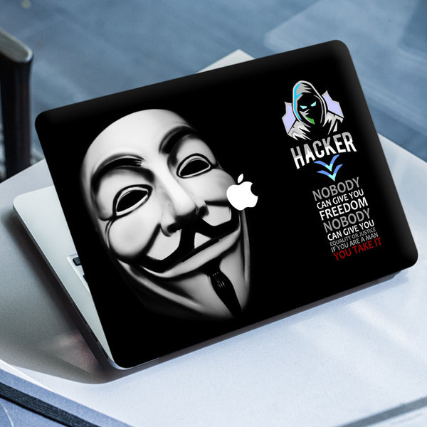 Laptop Skin for Apple MacBook - Hacker Face No Body - SkinsLegend