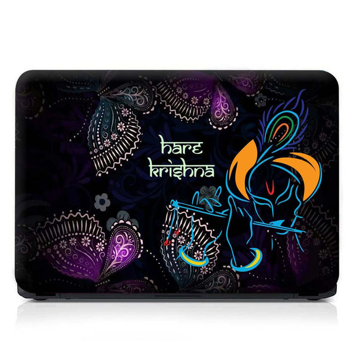 Full Panel Laptop Skin - Hare Krishna Butterfly