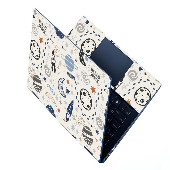 Full Panel Laptop Skin - Hello Space Moon