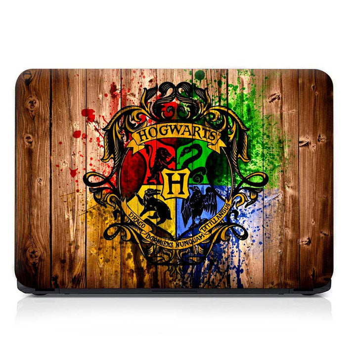 Full Panel Laptop Skin - Hogwarts Wooden