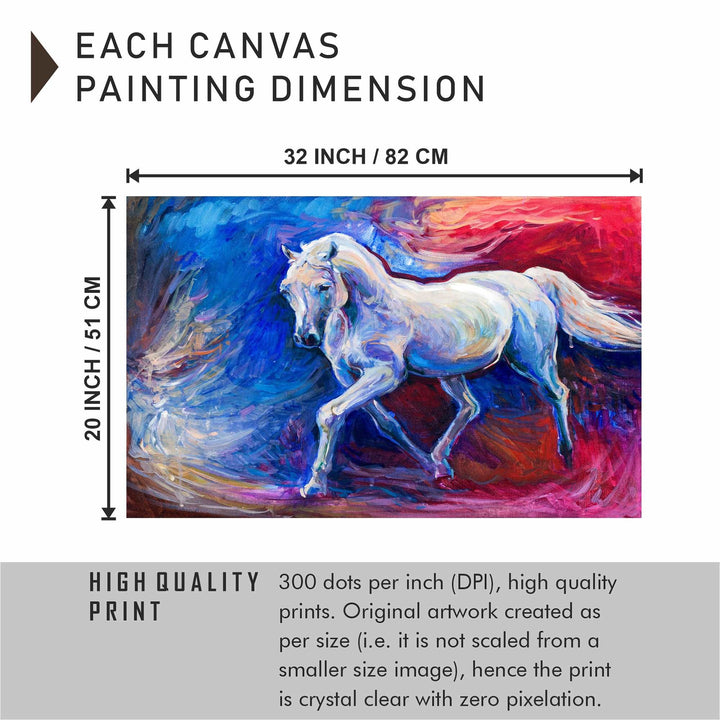 FineArts Rolled Canvas Painting - Horse Hand Made