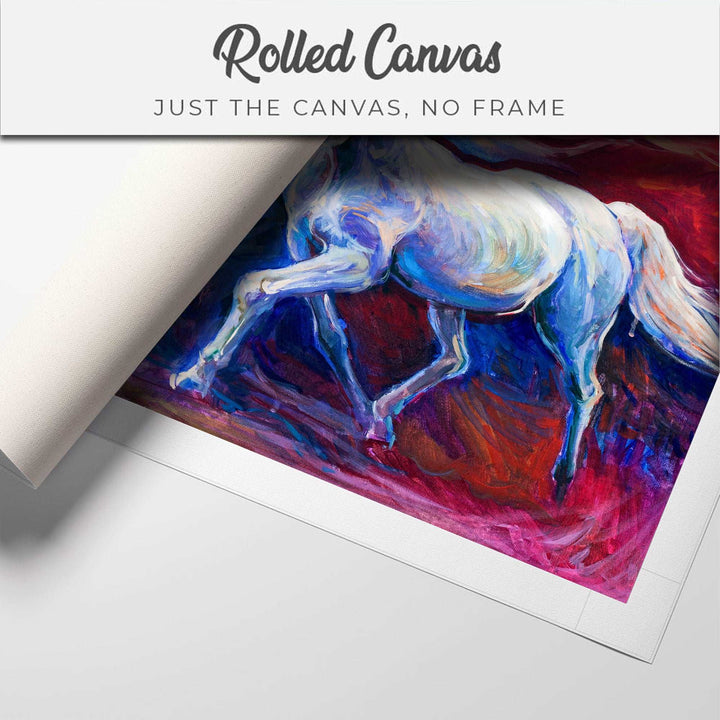 FineArts Rolled Canvas Painting - Horse Hand Made