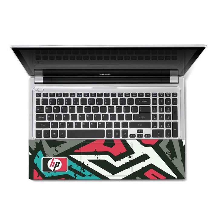 Full Panel Laptop Skin - Hp Cyan Megenta Shapes