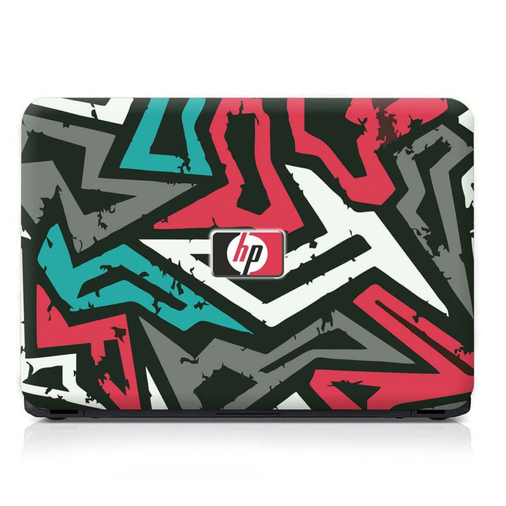 Full Panel Laptop Skin - Hp Cyan Megenta Shapes