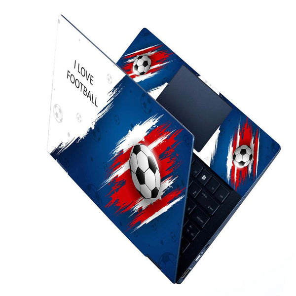 Full Panel Laptop Skin - I Love Football