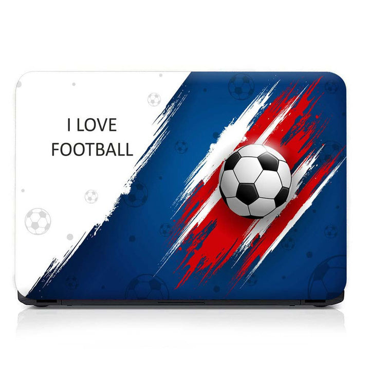 Full Panel Laptop Skin - I Love Football