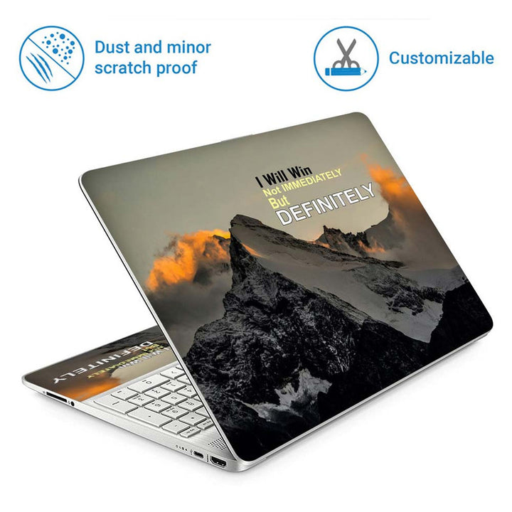 Full Panel Laptop Skin - I Will Win Mountains