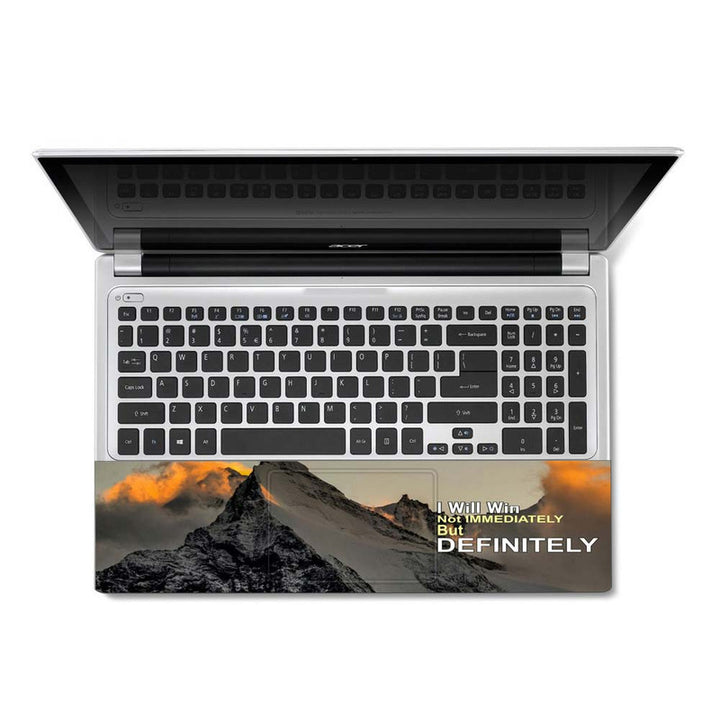 Full Panel Laptop Skin - I Will Win Mountains