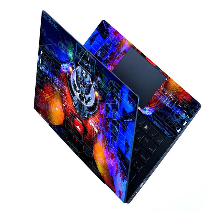 Full Panel Laptop Skin - Illuminati Eyes Blue