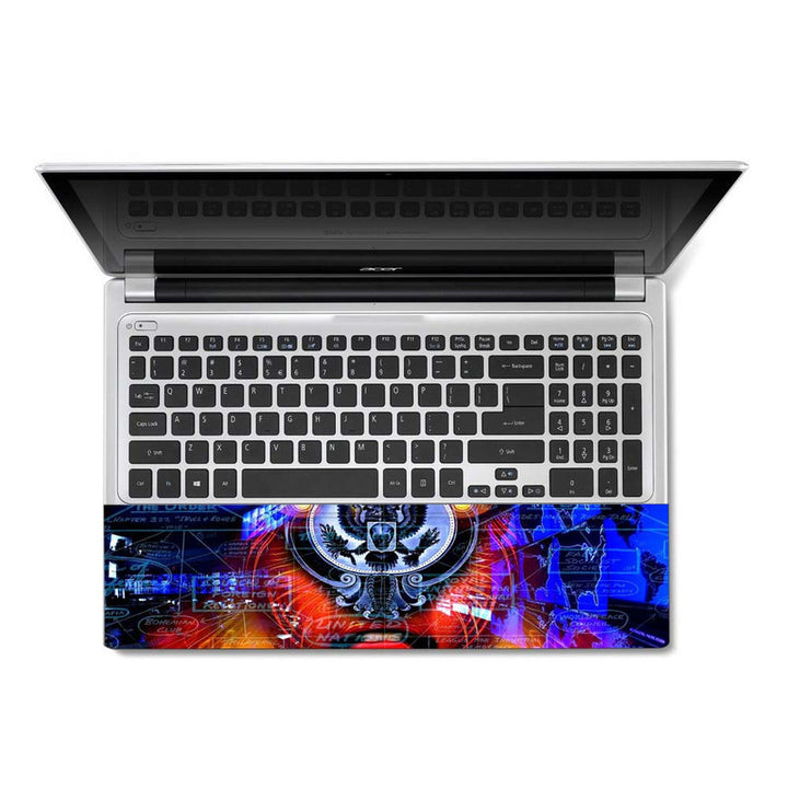 Full Panel Laptop Skin - Illuminati Eyes Blue