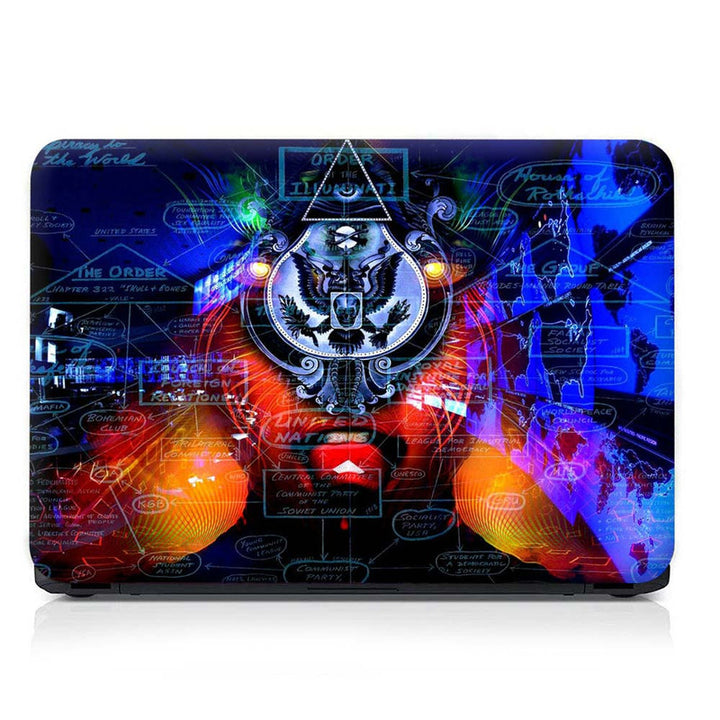 Full Panel Laptop Skin - Illuminati Eyes Blue