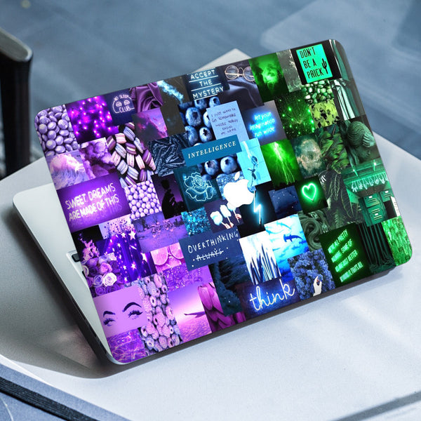 Laptop Skin for Apple MacBook - Intelligence Over Thinking Collage - SkinsLegend