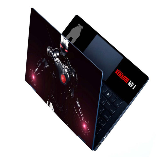 Full Panel Laptop Skin - Iron Man Black Suit on Black