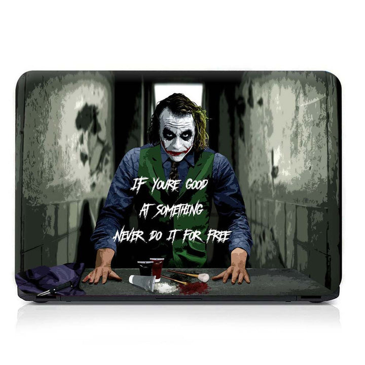 Full Panel Laptop Skin - Jocker Quotes Good At Something