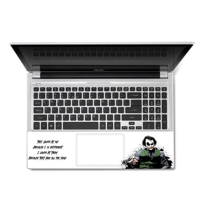 Full Panel Laptop Skin - Jocker Quotes I M Different