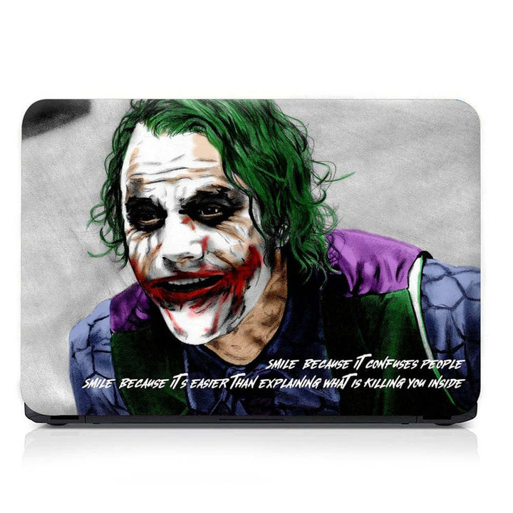 Full Panel Laptop Skin - Jocker Quotes Smile