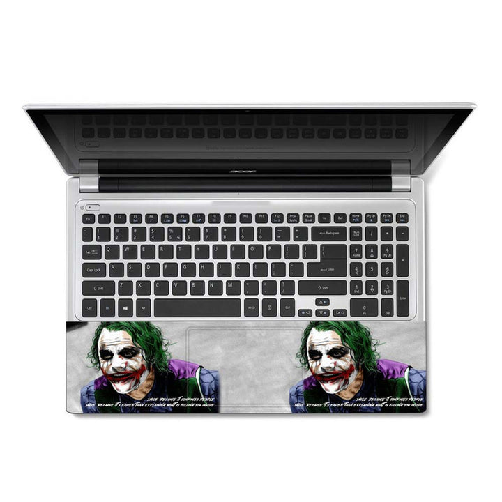 Full Panel Laptop Skin - Jocker Quotes Smile