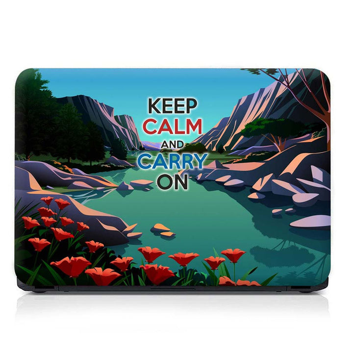 Full Panel Laptop Skin - Keep Calm Lake View