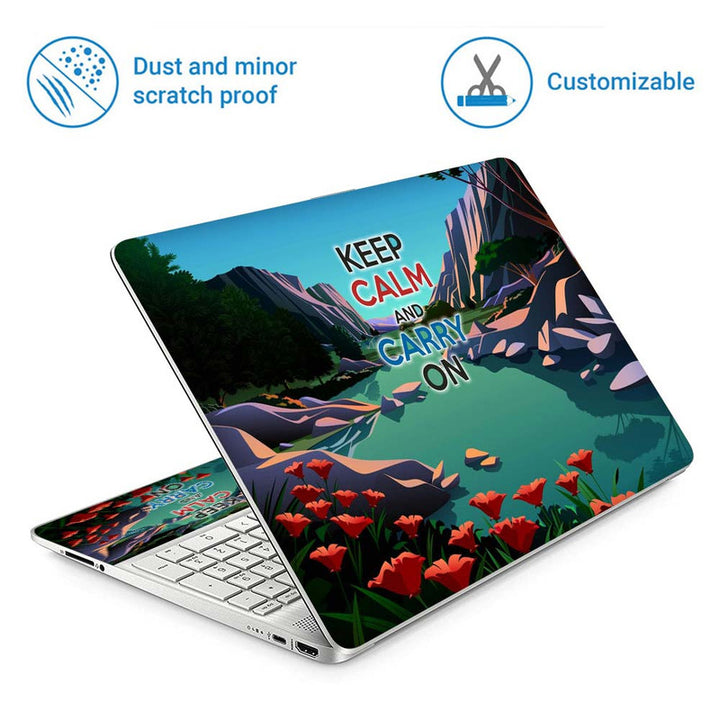 Full Panel Laptop Skin - Keep Calm Lake View