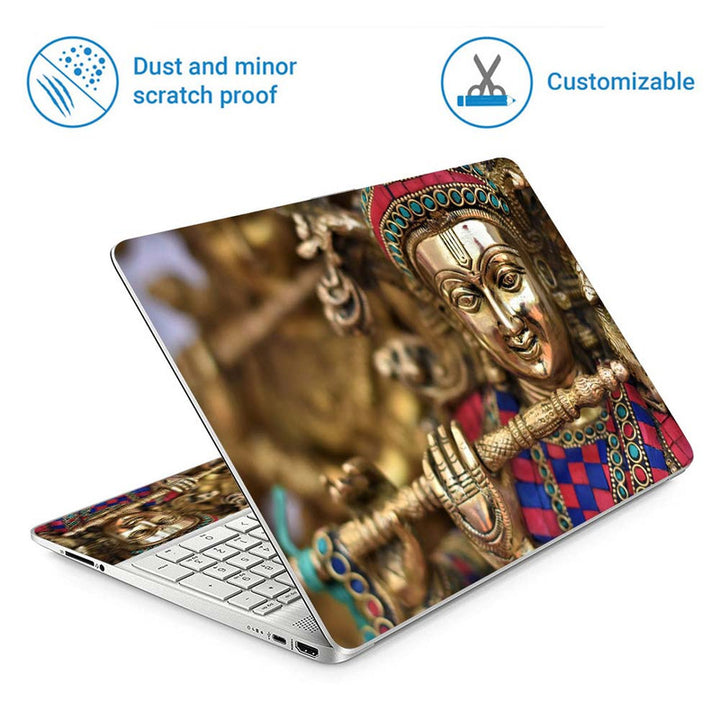 Full Panel Laptop Skin - Krishna Metal