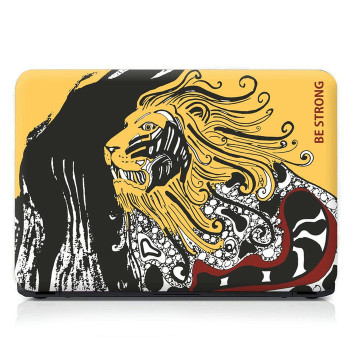 Laptop Skin - Be Strong Lion Abstract Art
