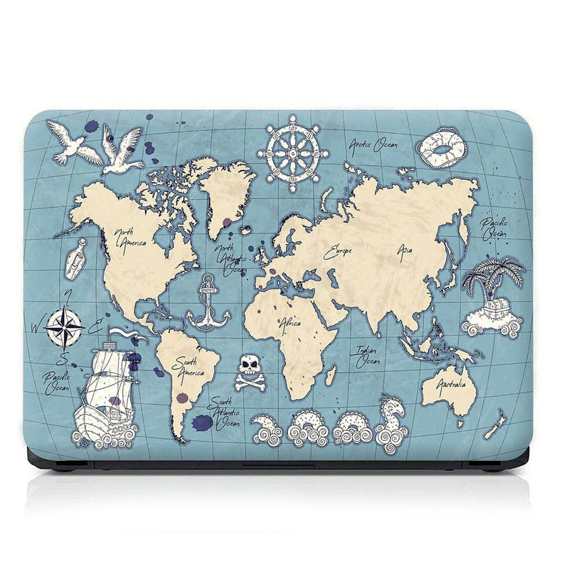 Laptop Skin Hand Drawn Vintage World Map SkinsLegend   Laptop Skin Bird Design World Map 