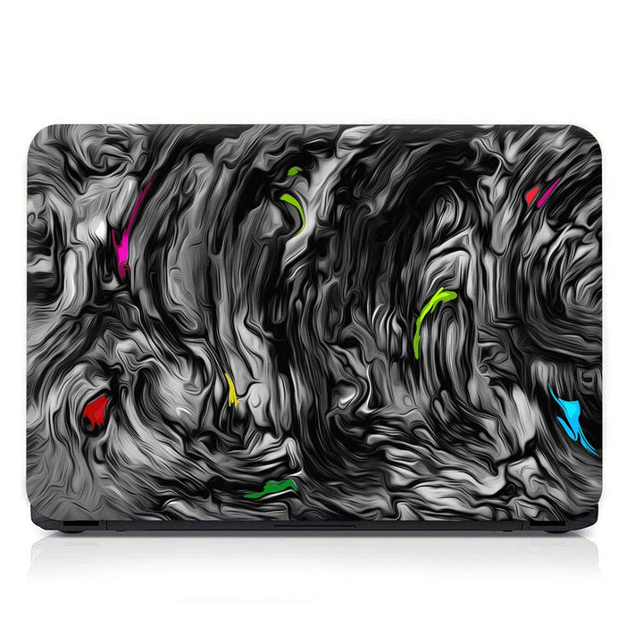 Laptop Skin - Black Design of Blue Design