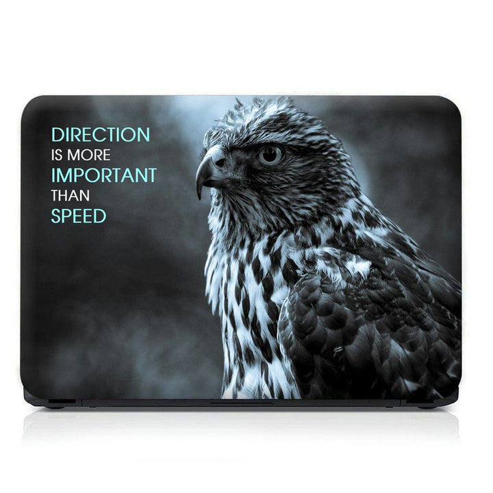 Laptop Skin - Black & White Eagle Quotes