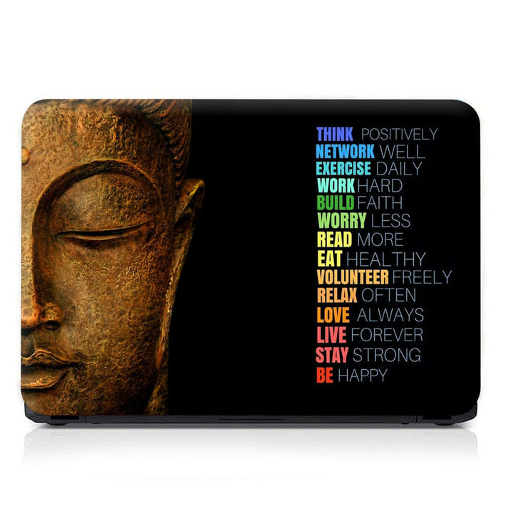 Laptop Skin - Buddha Face Think Positively