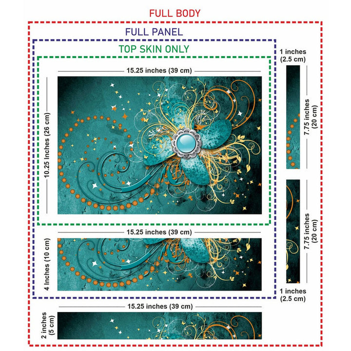 Laptop Skin - Abstract Turquoise Swirls