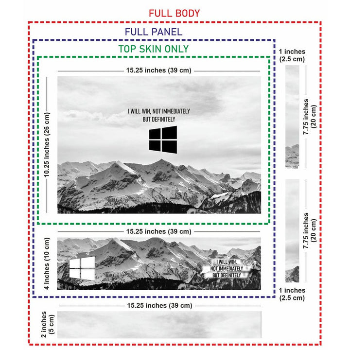 Laptop Skin - I Will Win on Snow Mountains