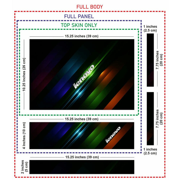 Laptop Skin - Lenovo on Green Line