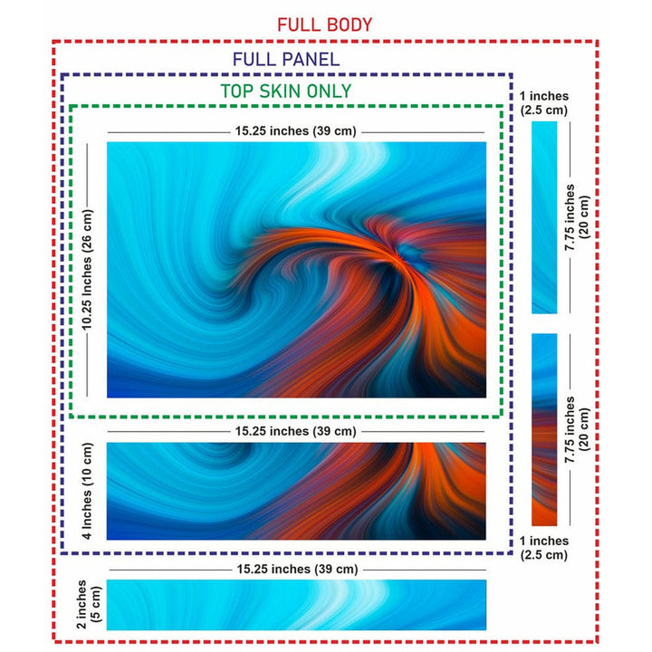 Laptop Skin - Orange Blue Swirl