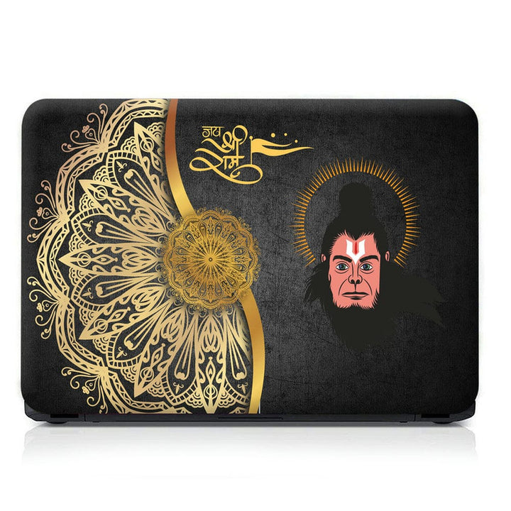 Laptop Skin - Lord Hanuman Face on Golden Spiral