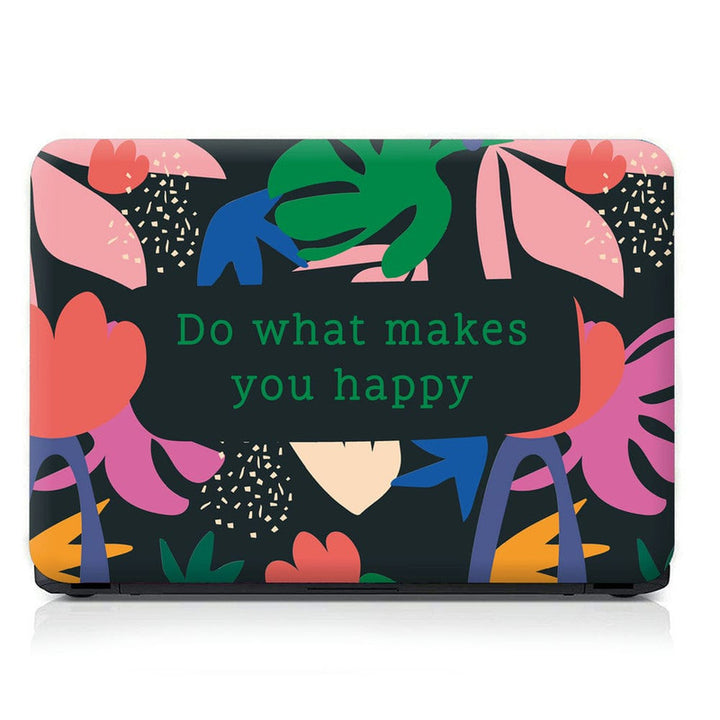 Laptop Skin - Makes U Happy Colourful Floral