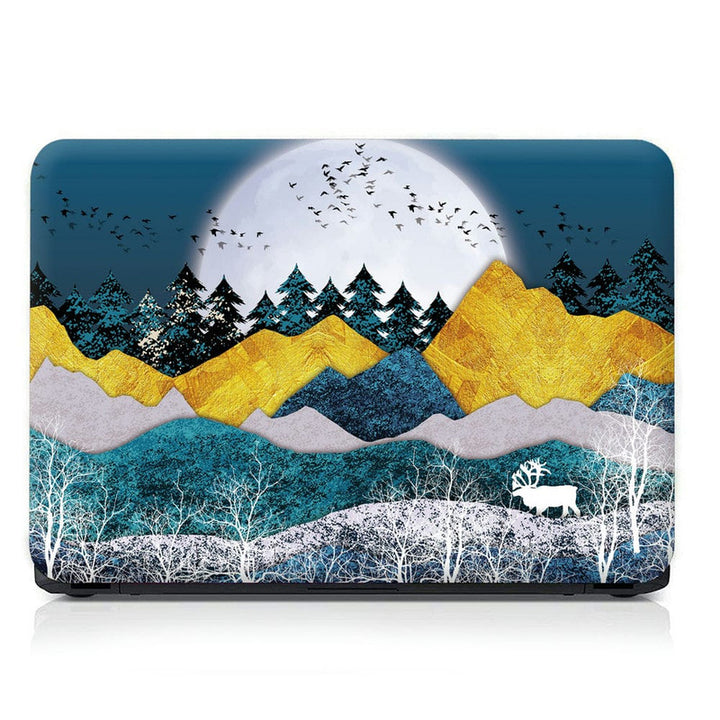 Laptop Skin - Moon Golden Mountains